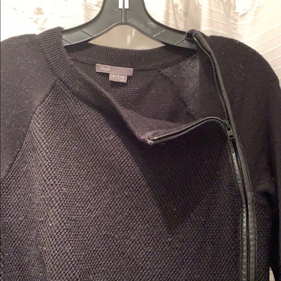 Vince wool and Leather zipper sweater - Picture 6 of 8
